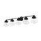 Z-Lite Vaughn 5 Light Vanity, Matte Black And Clear Seedy 736-5V-MB - alternate 2